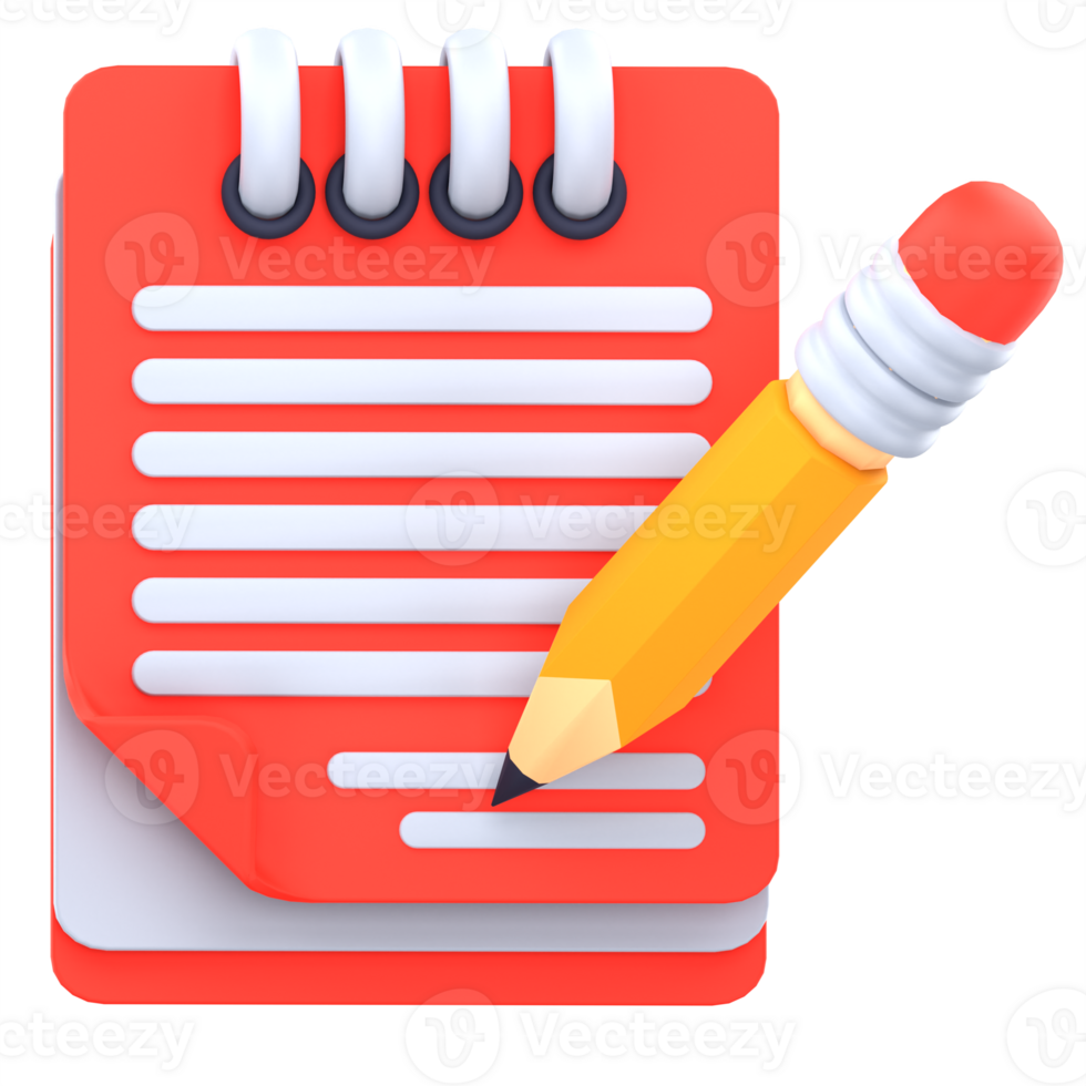 3d illustration notes png