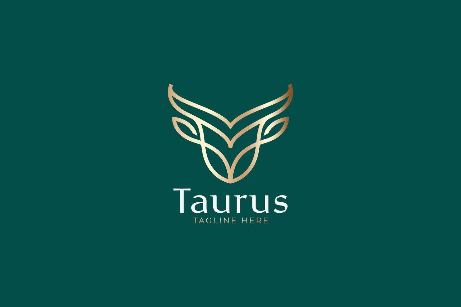 Abstract Elegant Bull Logo Design Featuring Horn and Vintage Elements for Luxury and Rustic Brands vector