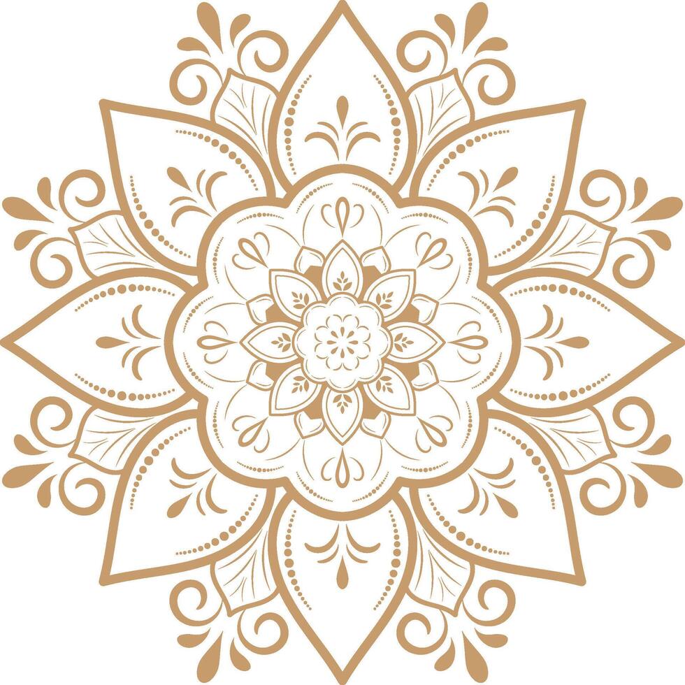 A golden flower design on a white background vector
