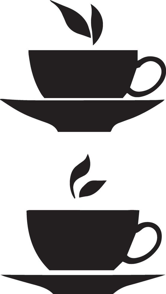 Two cups of coffee vector