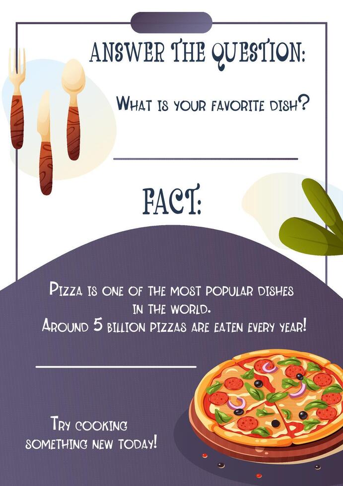 Flyer About Cooking and Popular Dishes vector