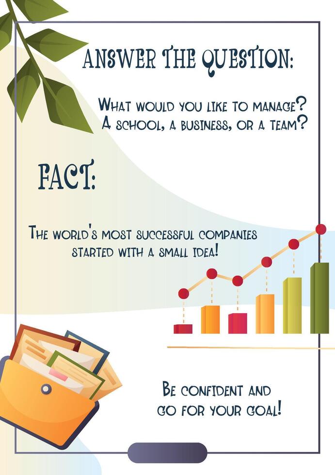 Flyer About Leadership and Business Success vector
