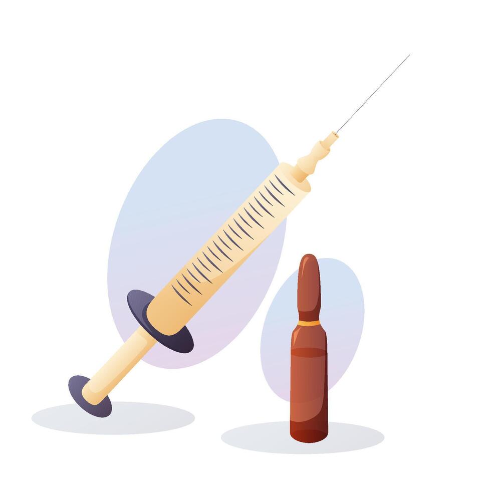 Syringe and Medical Ampoule for Injection vector