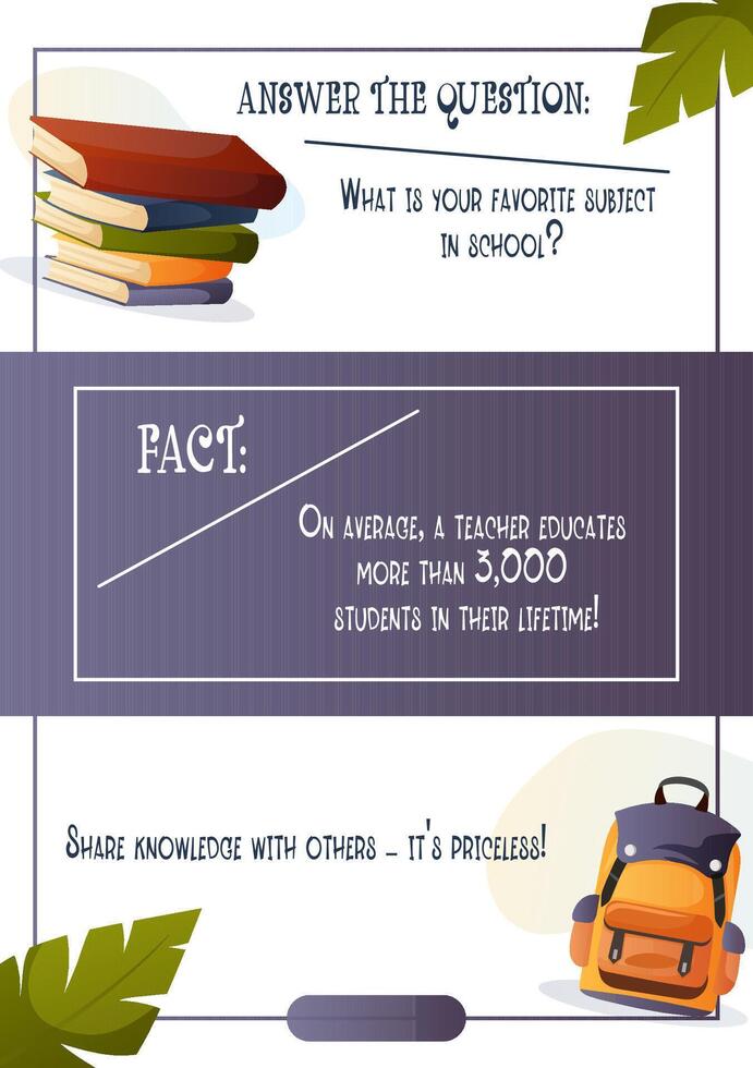 Flyer About the Importance of Education and Teaching vector