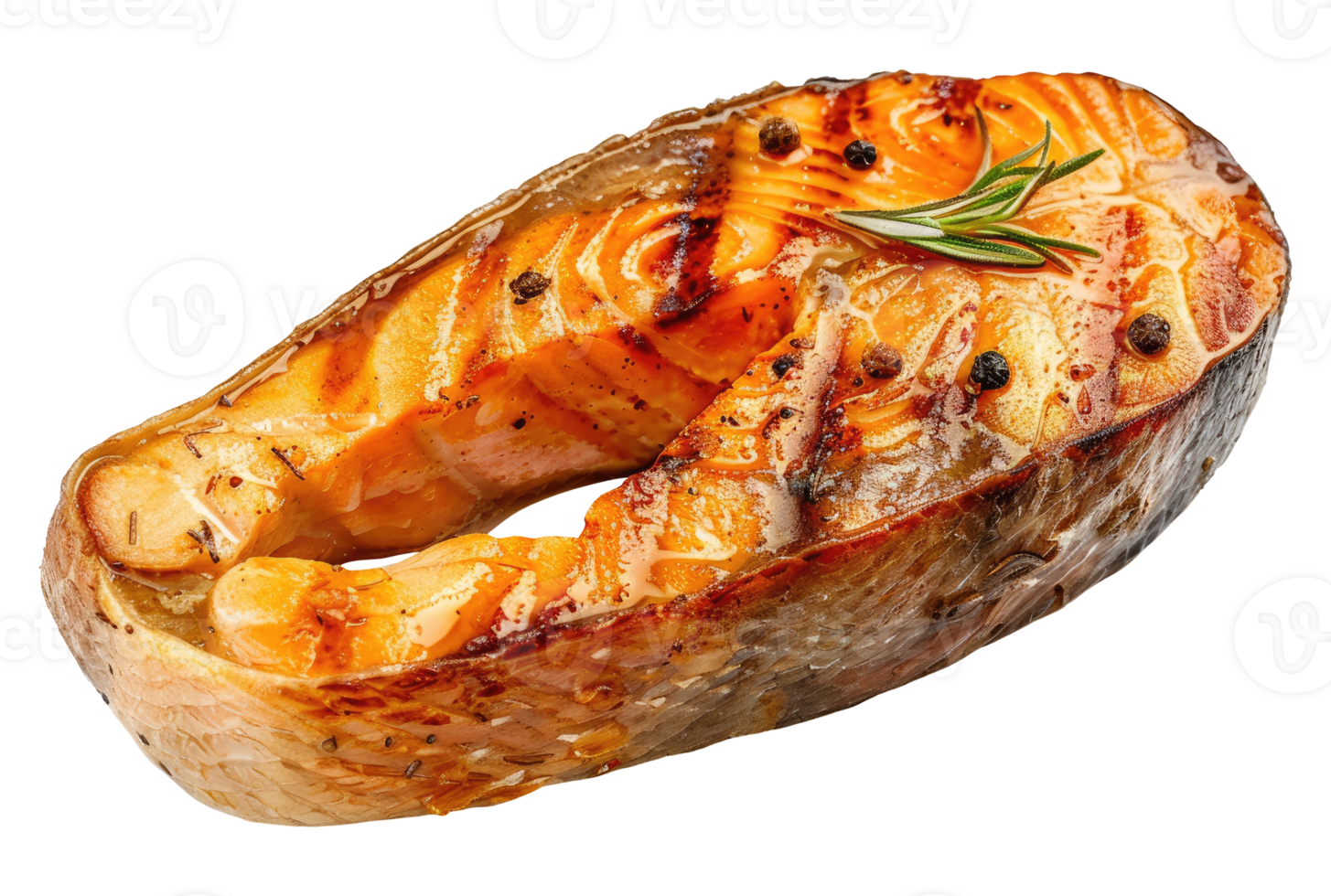 Grilled Salmon Steak Cut Out png