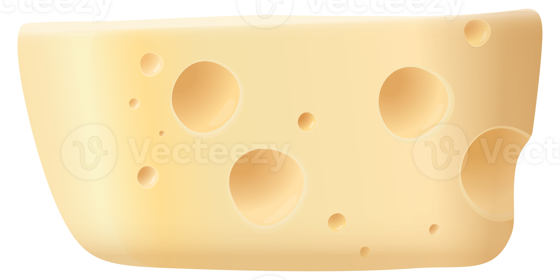A piece of swiss cheese with holes texture isolated graphic illustration. png