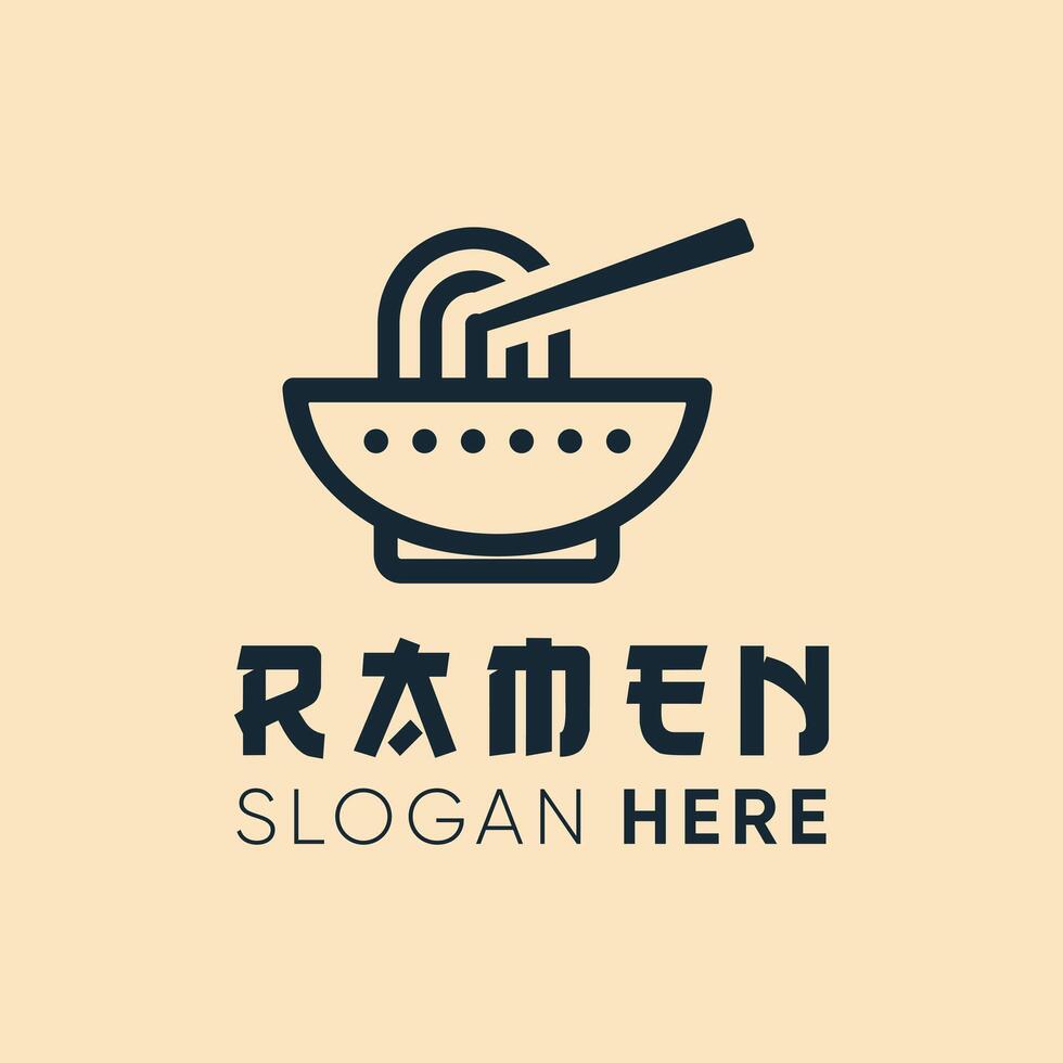 Simple Modern Ramen Logo vector