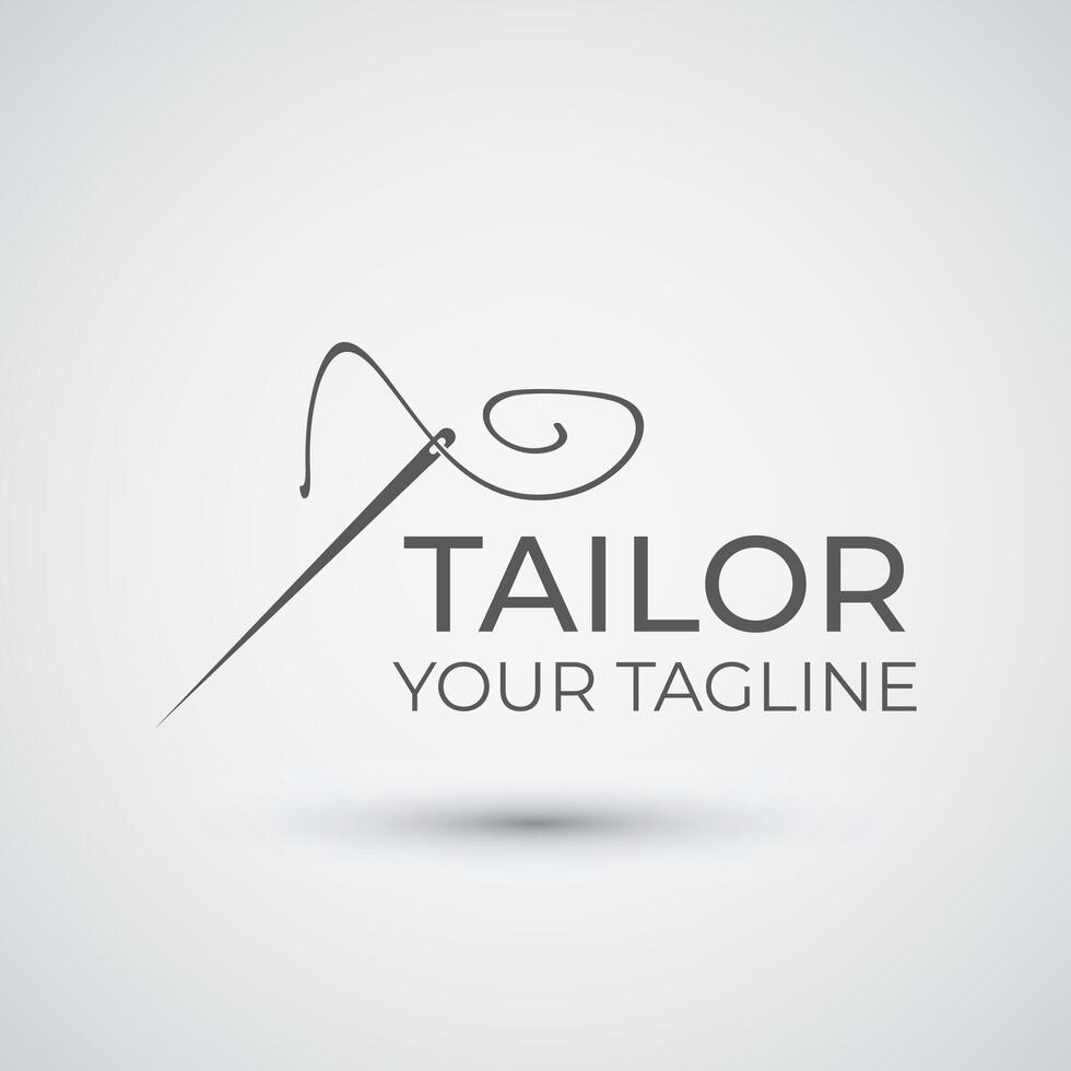Tailor silhouette logo design icon template vector