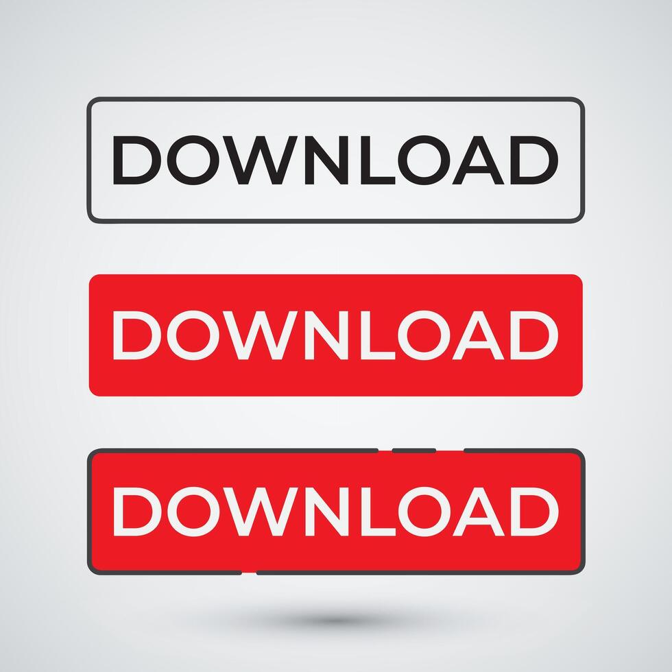 Download button on white background vector