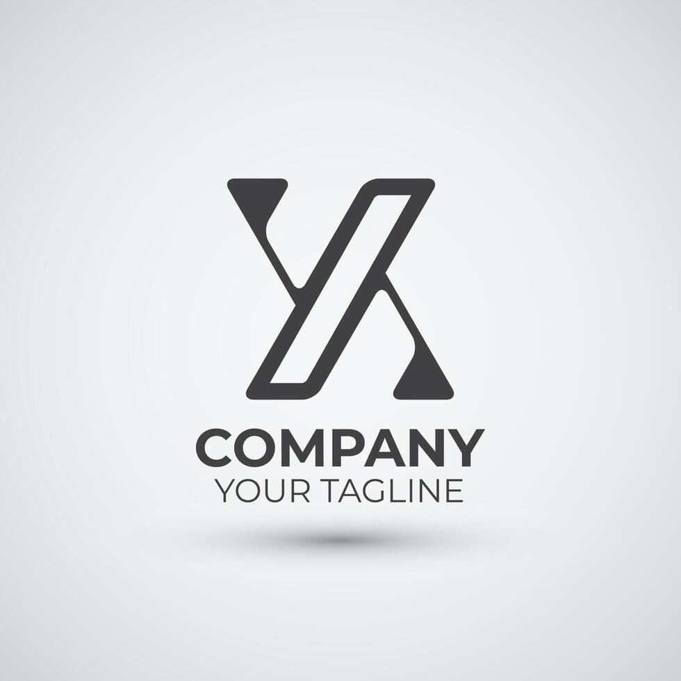 Modern Letter X Logo Design Flat Icon Template vector