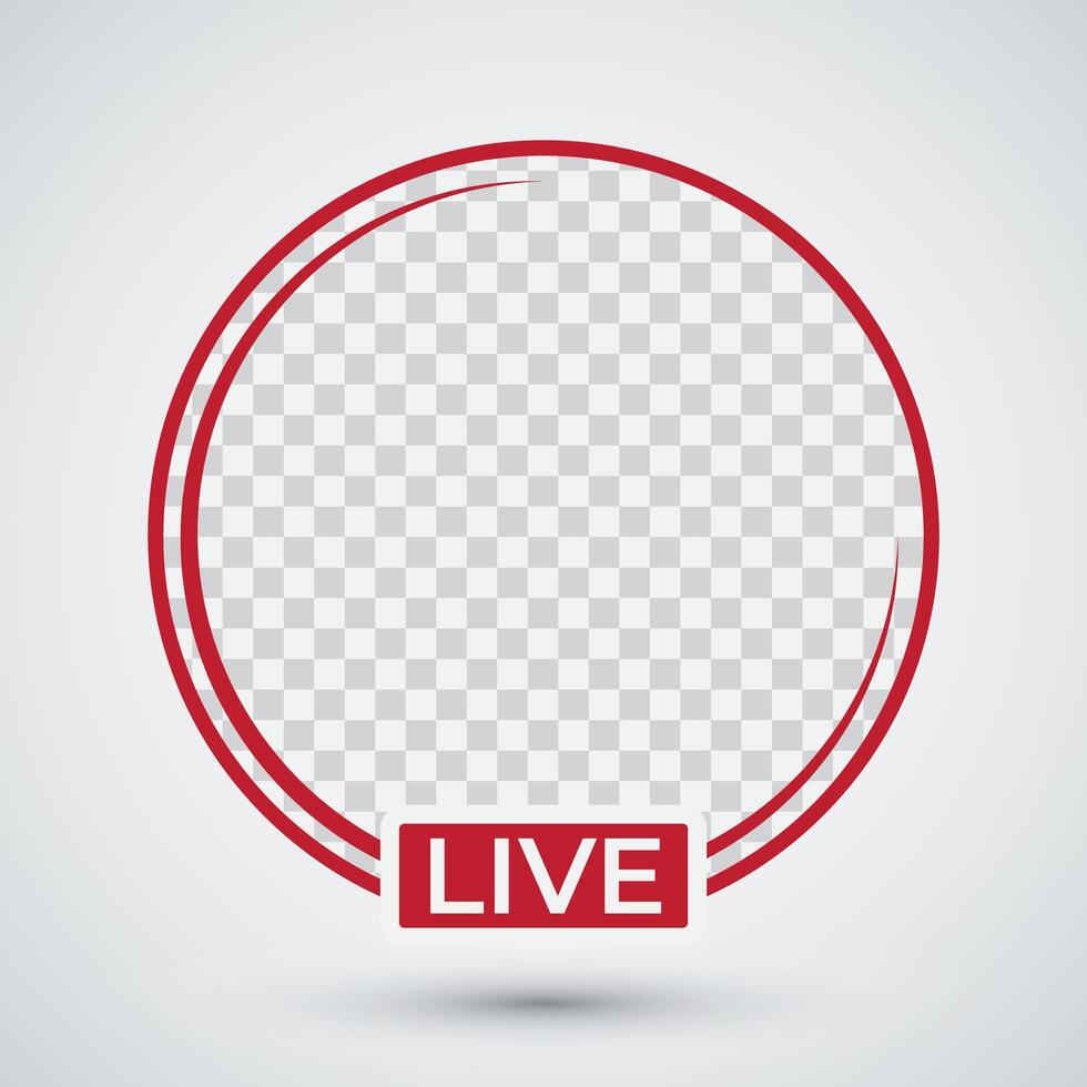 Social media frame icon avatar best for Live streaming template vector