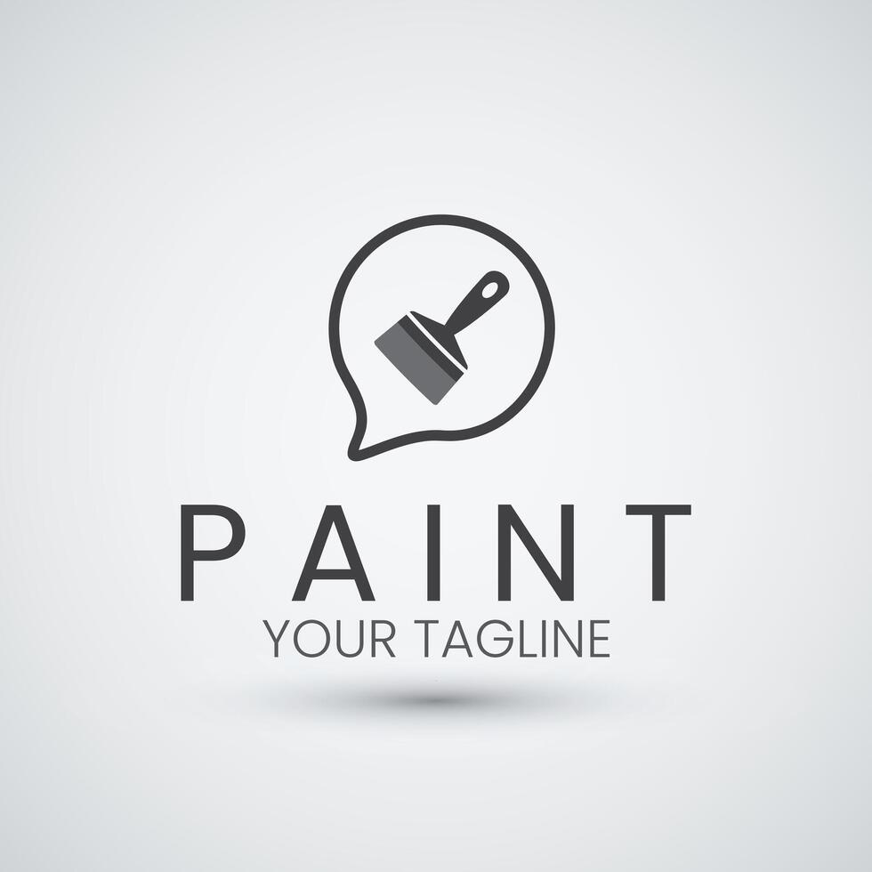 Paint Talk Logo Design Icon Template vector