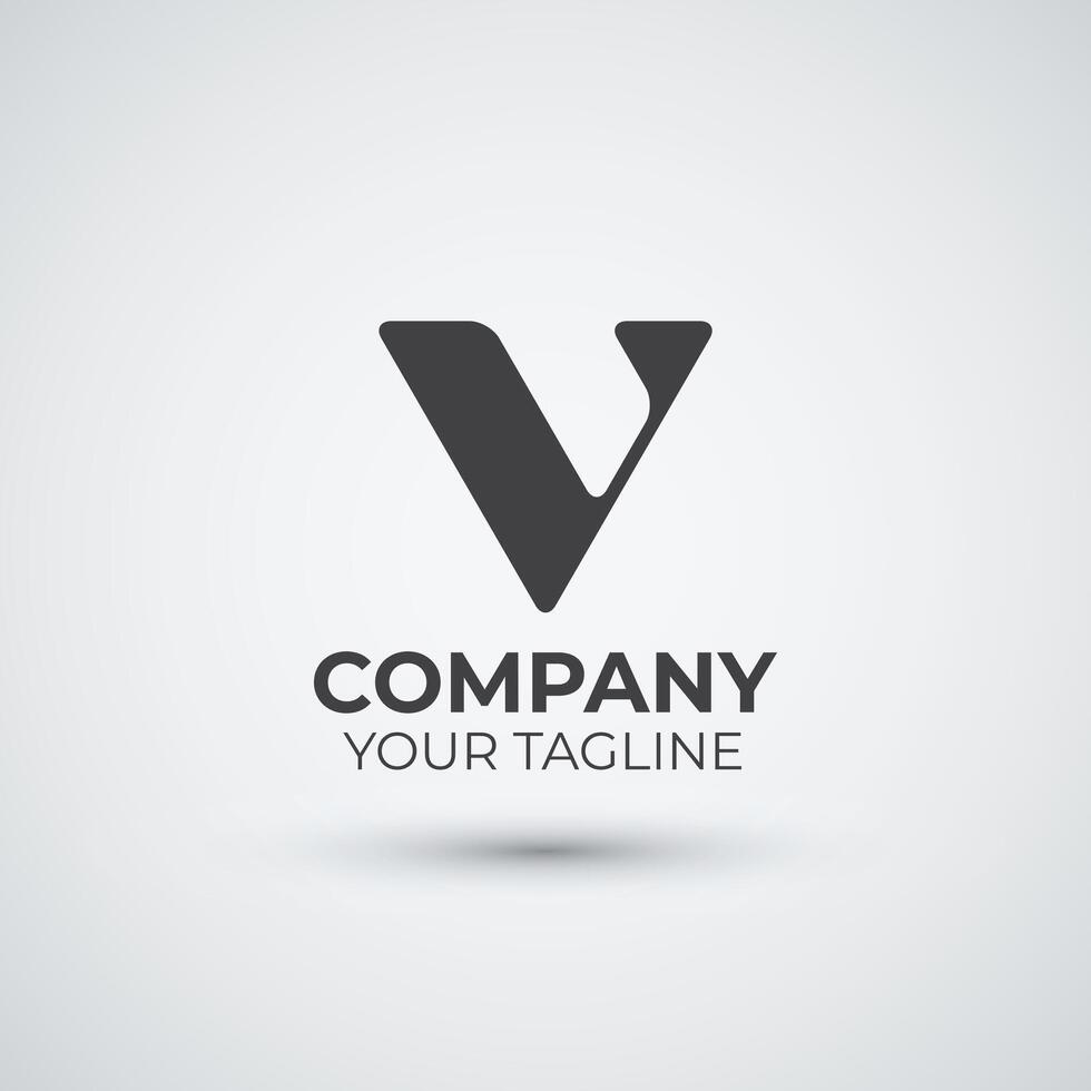 Modern Letter V Logo Design Flat Icon Template vector