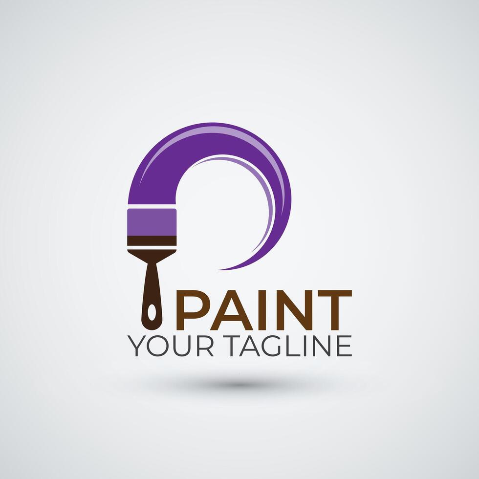 Letter P Paint Logo Design Icon Template vector
