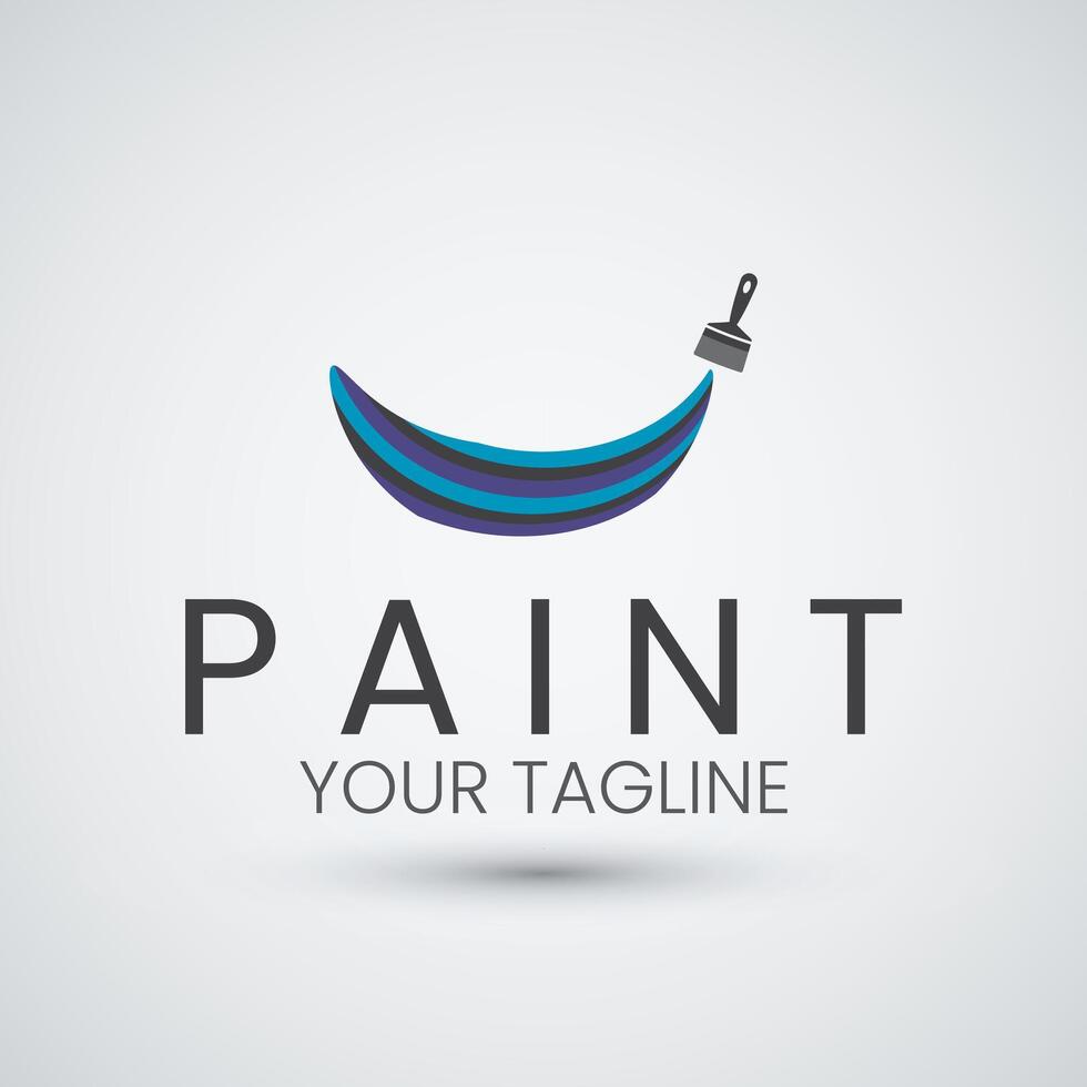 Abstract Paint Logo Design Flat Icon Template vector