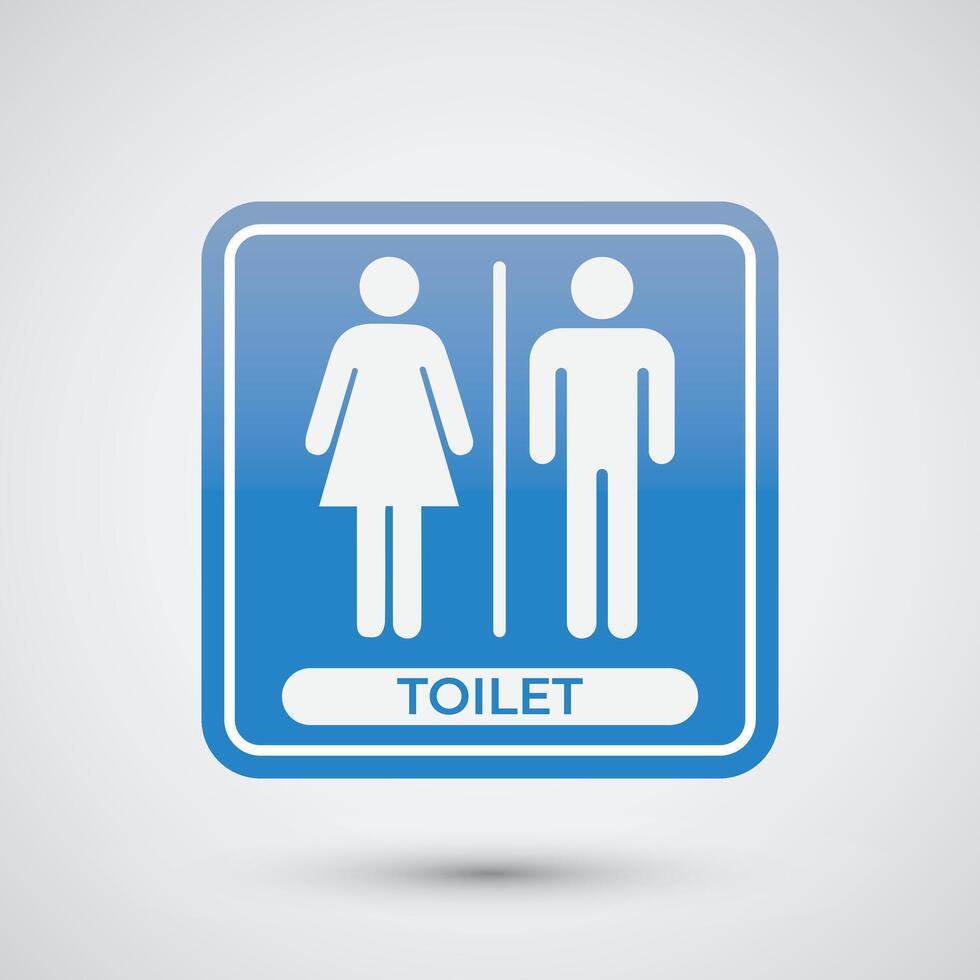 Blue toilet signs on white background vector