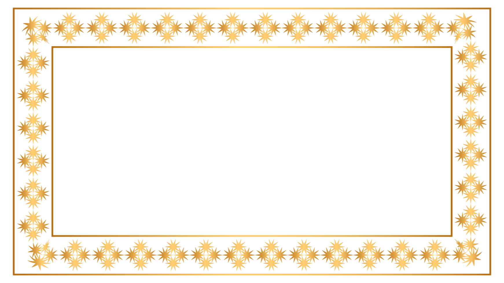 Luxury corner golden rectangle certificate border pattern line photo frame islamic wedding invitation with flower background png