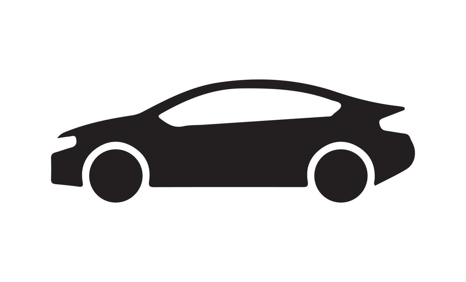 Car monochrome icon set. Simple solid style. vector