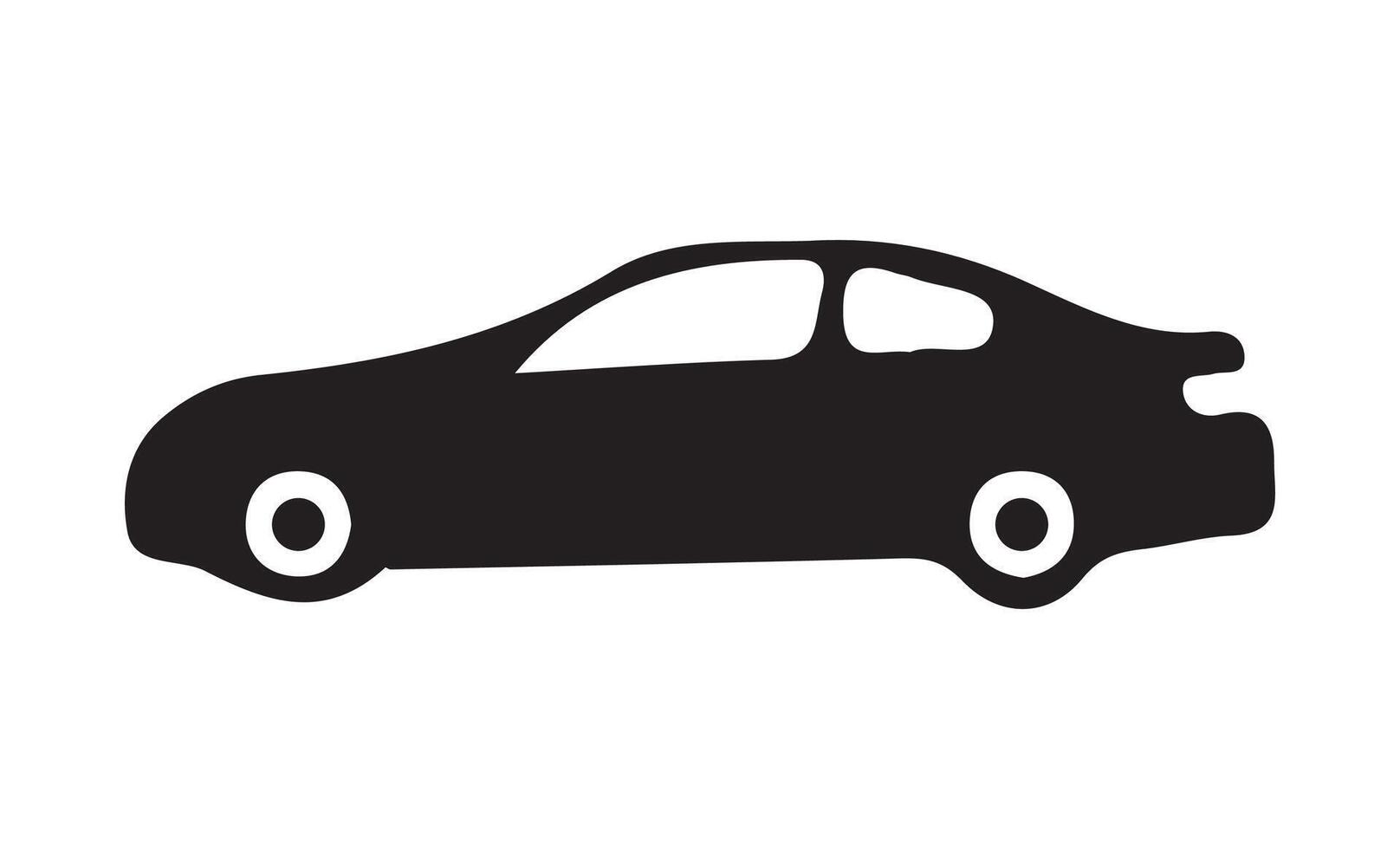 car icon, car pirctogram flat icon in black color vector