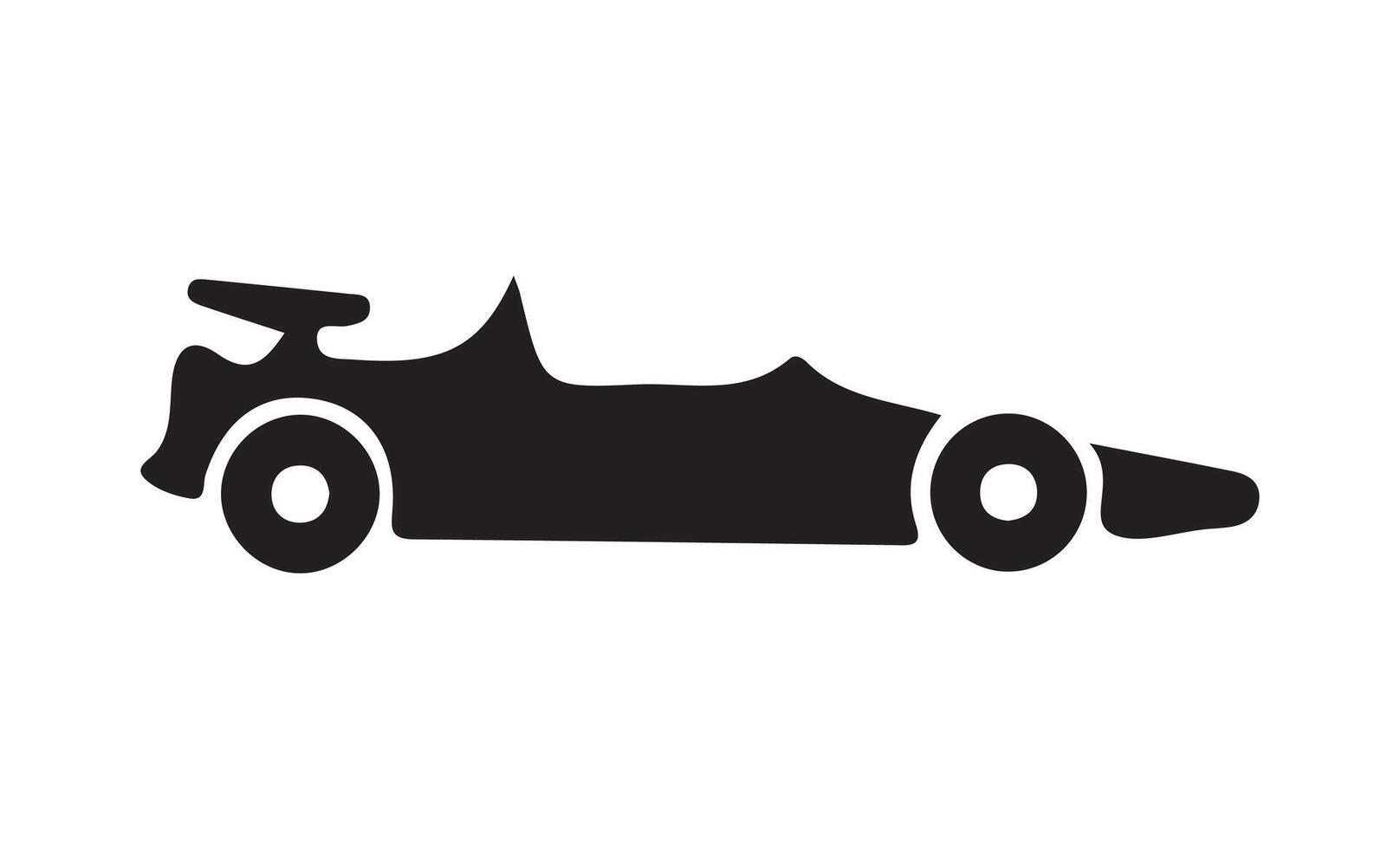 sports car with white lines isolated on black background. vector