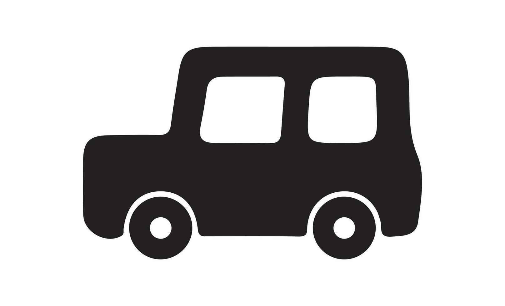 various cars simple silhouette vector