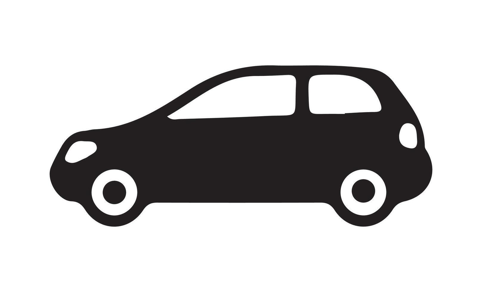 Car icon in black vector