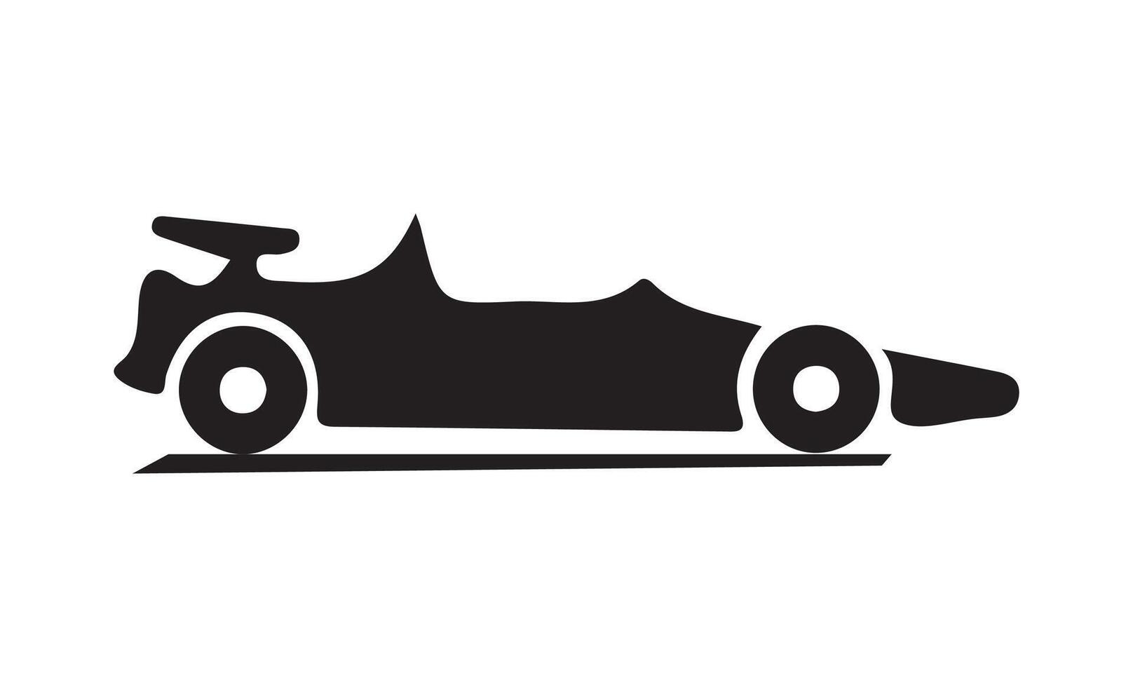 Sport Car Front View Silhouette isolated on white background vector