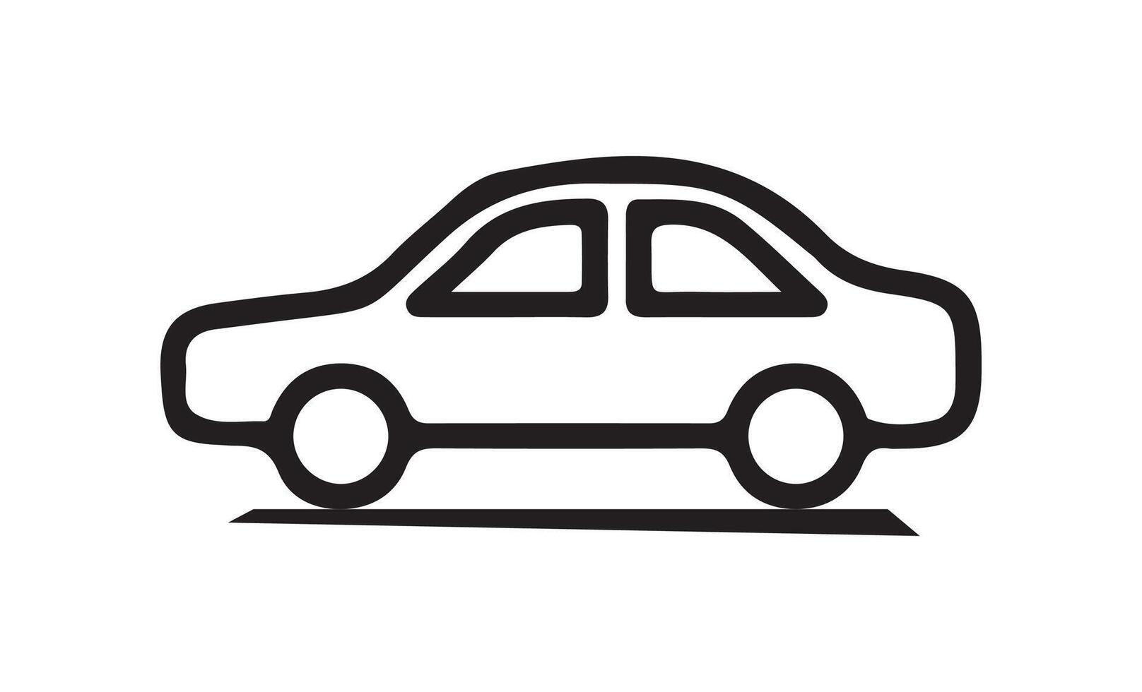 Car icon set in linear style. vector