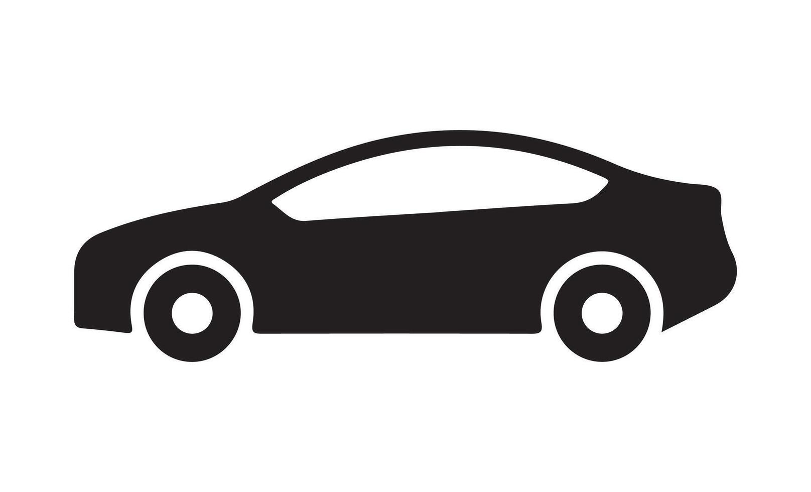 Car monochrome icon set. Simple solid style. Pictogram, silhouette, vector