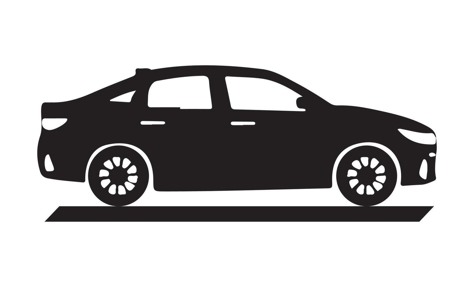 car silhouettes. Simple car icon collection isolated on a white background. vector
