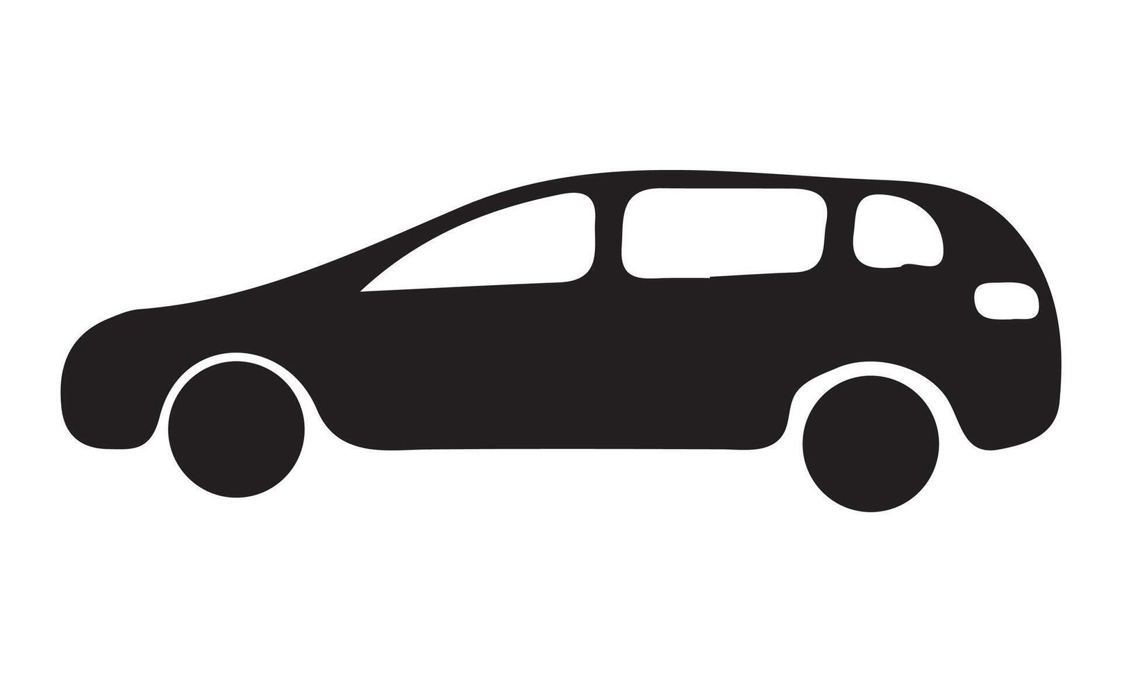 Car icon black on white background. vector