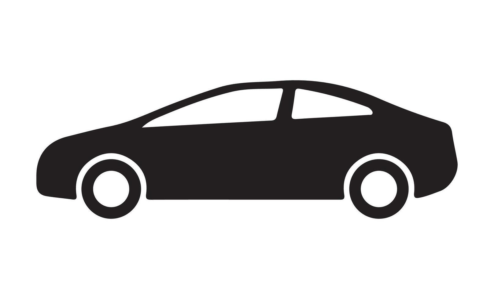 Simple icon modern sign car silhouette on background. vector