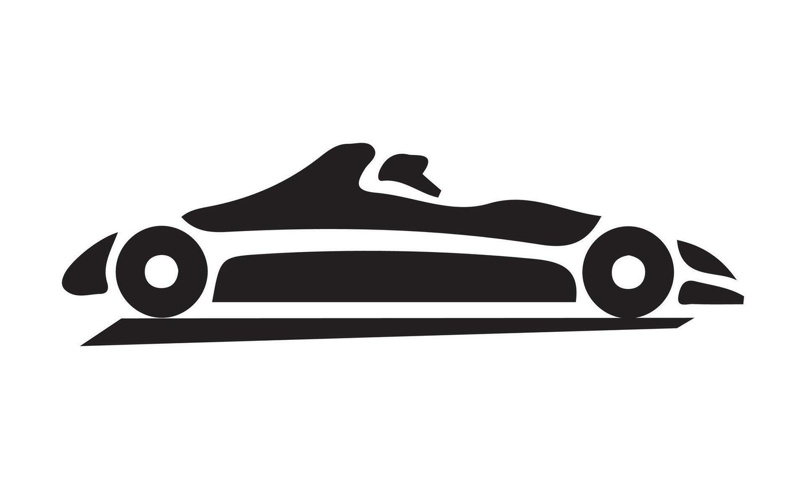 Sport Car Front View Silhouette isolated vector