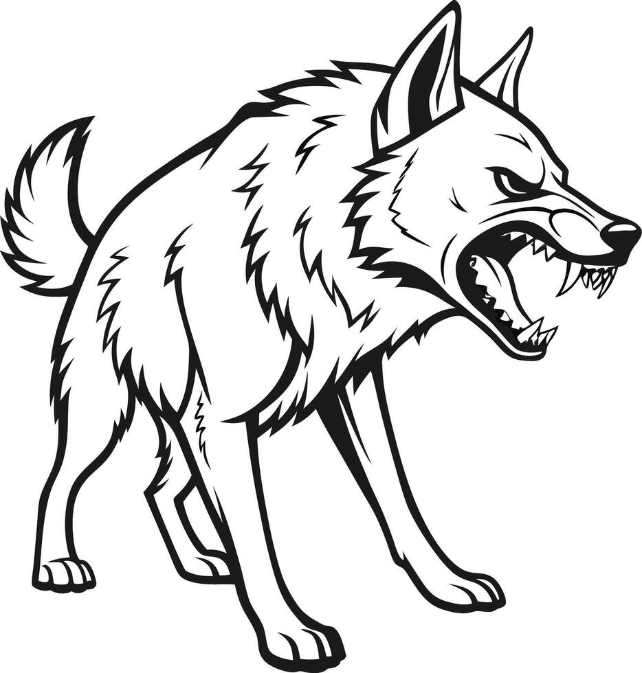 Aggressive Canine Dog Illustration vector