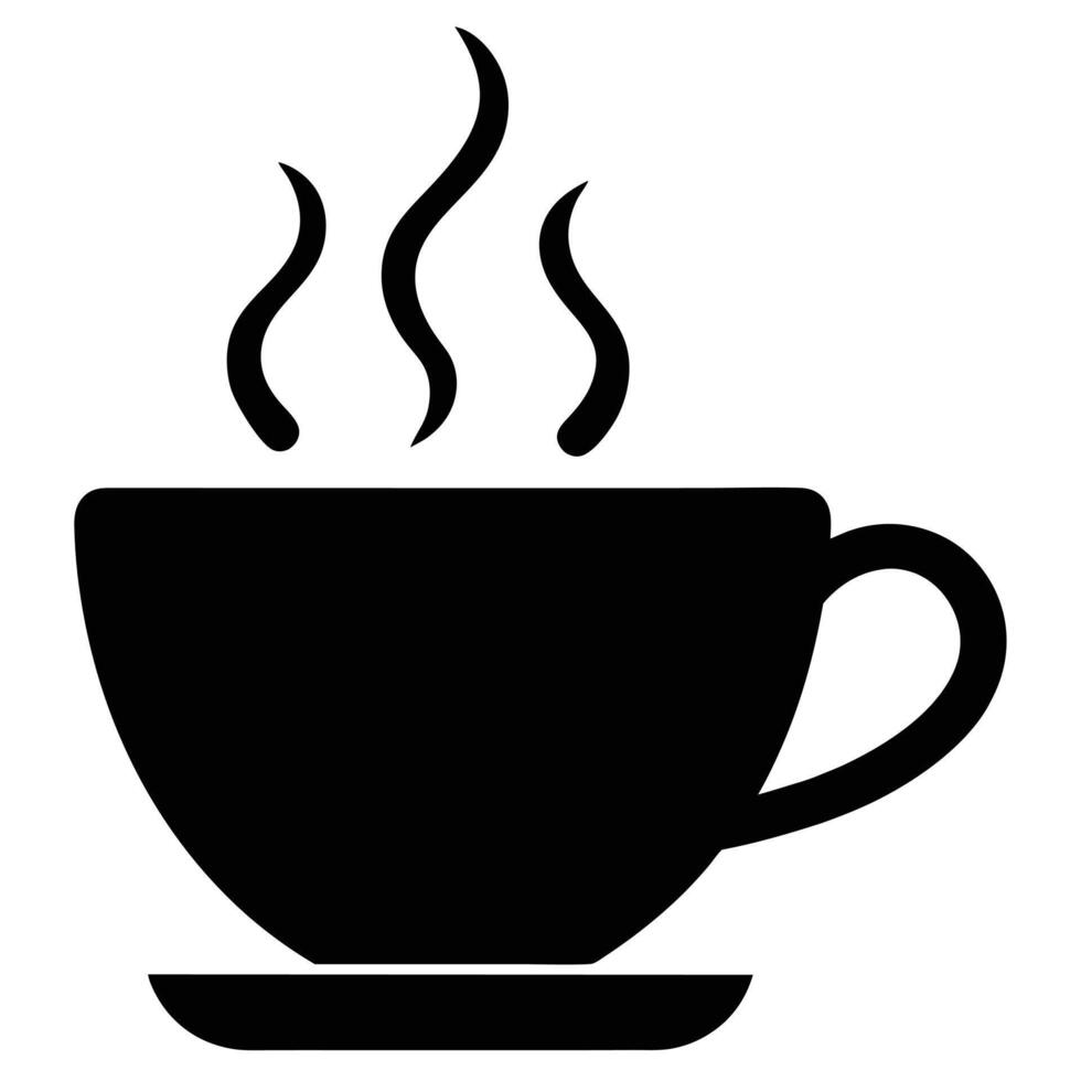 Coffee Mug Silhouette Illustration on White Background vector