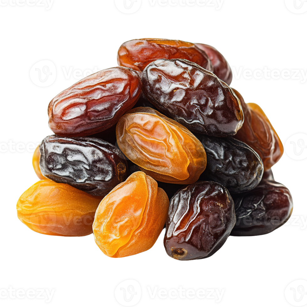 Dried Dates and Apricots Isolated on Transparent Background png