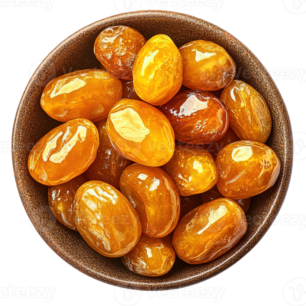 Premium Quality Whole Dates with Vibrant Golden Color and Smooth Texture png