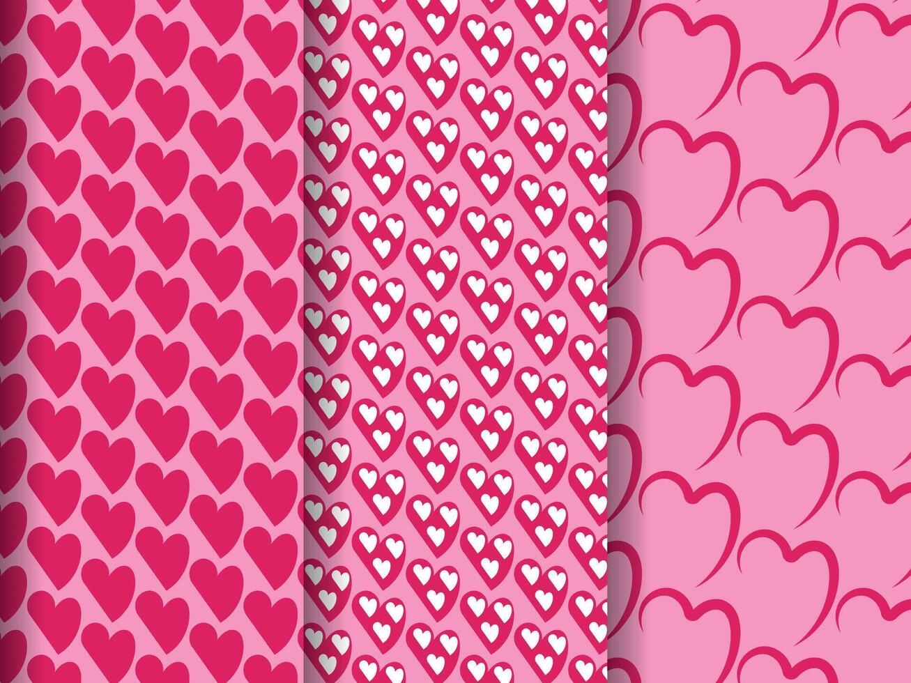 Heart seamless pattern illustration. Love heart pattern background with red heart lines. vector