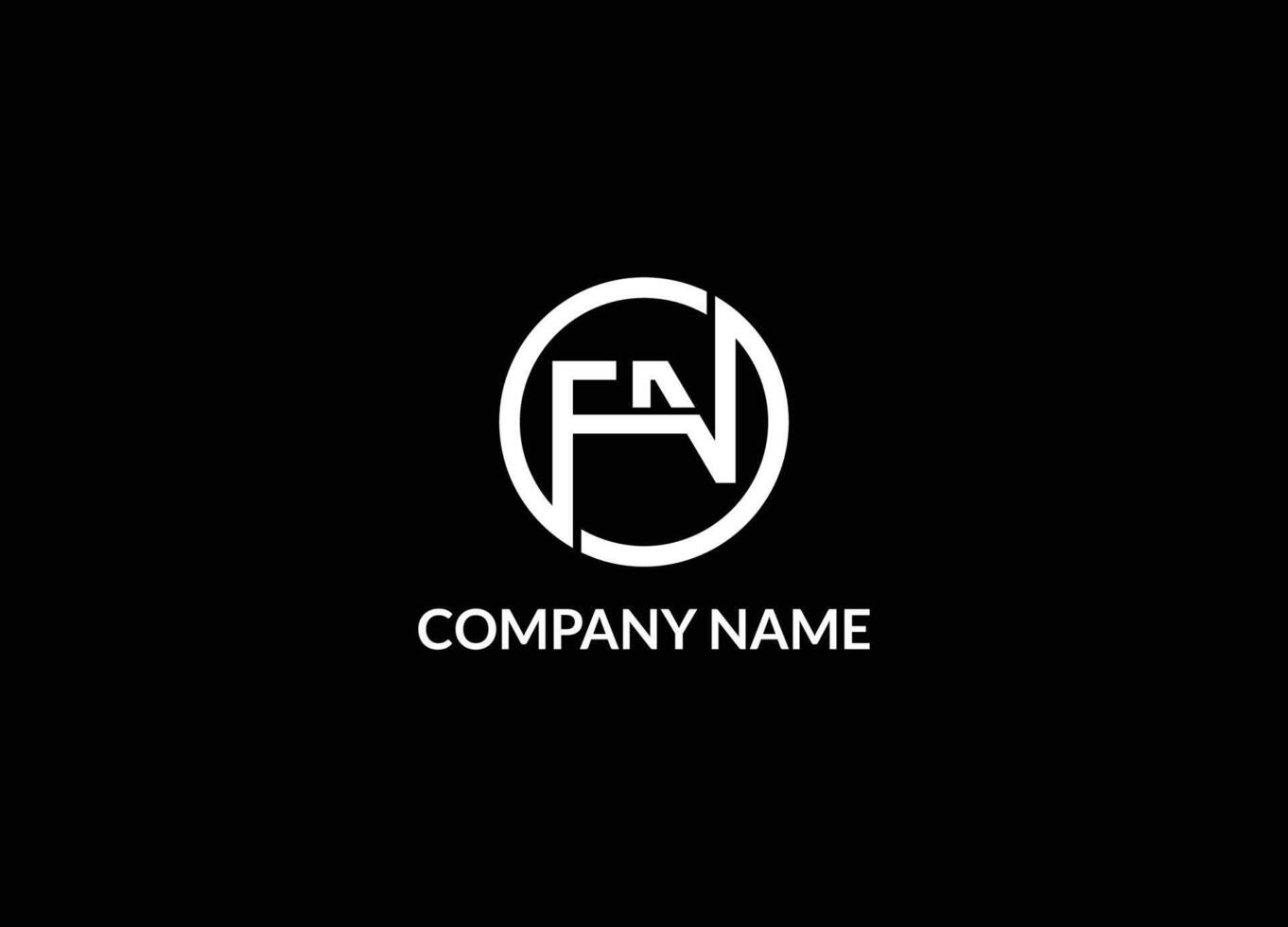 Alphabet letters or Initials. Monogram logo FN, F and N or NF vector