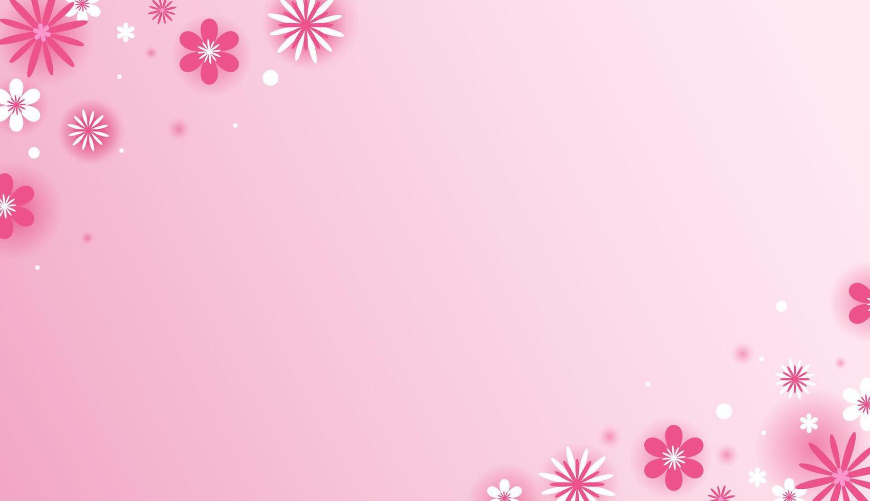Delicate Pink Background with Abstract Flowers and Space for Text creating a gentle and elegant design. illustration, perfect for invitations, banner, web, greeting cards, and seasonal designs vector