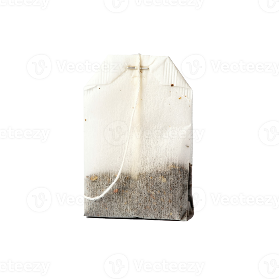 A tea bag with a white string on it, isolated png