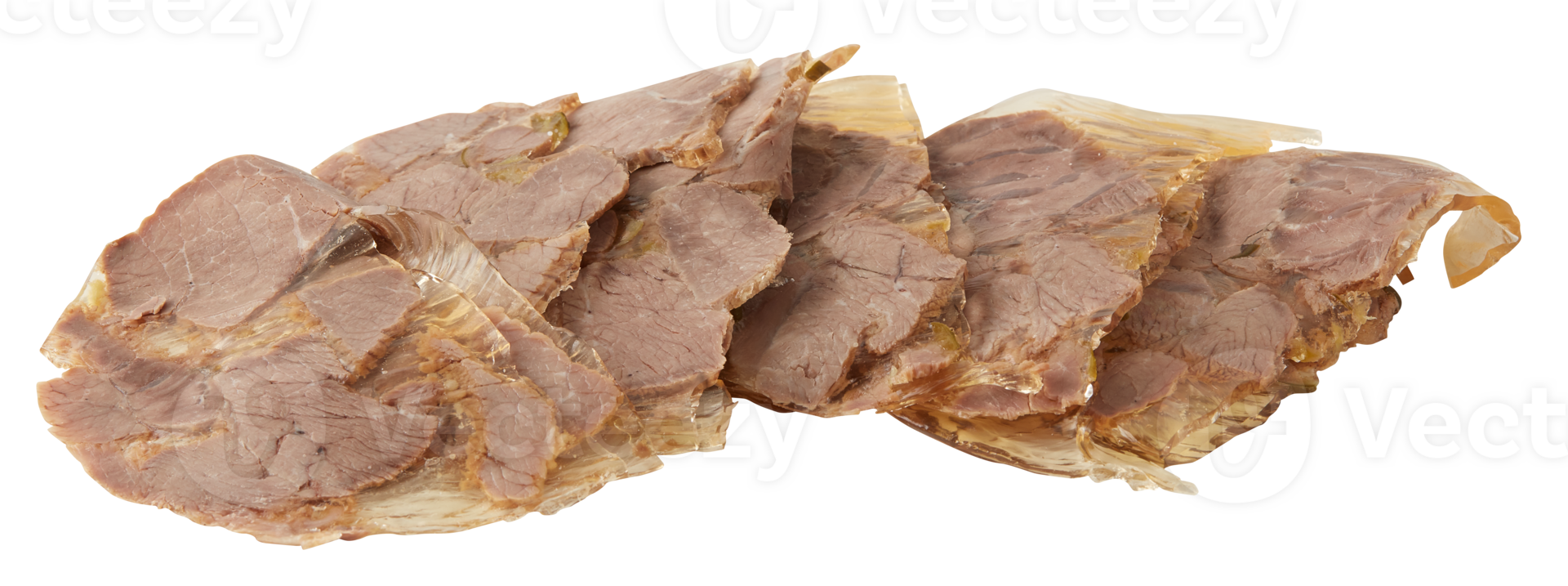 Sliced Pork cut out isolated transparent background png