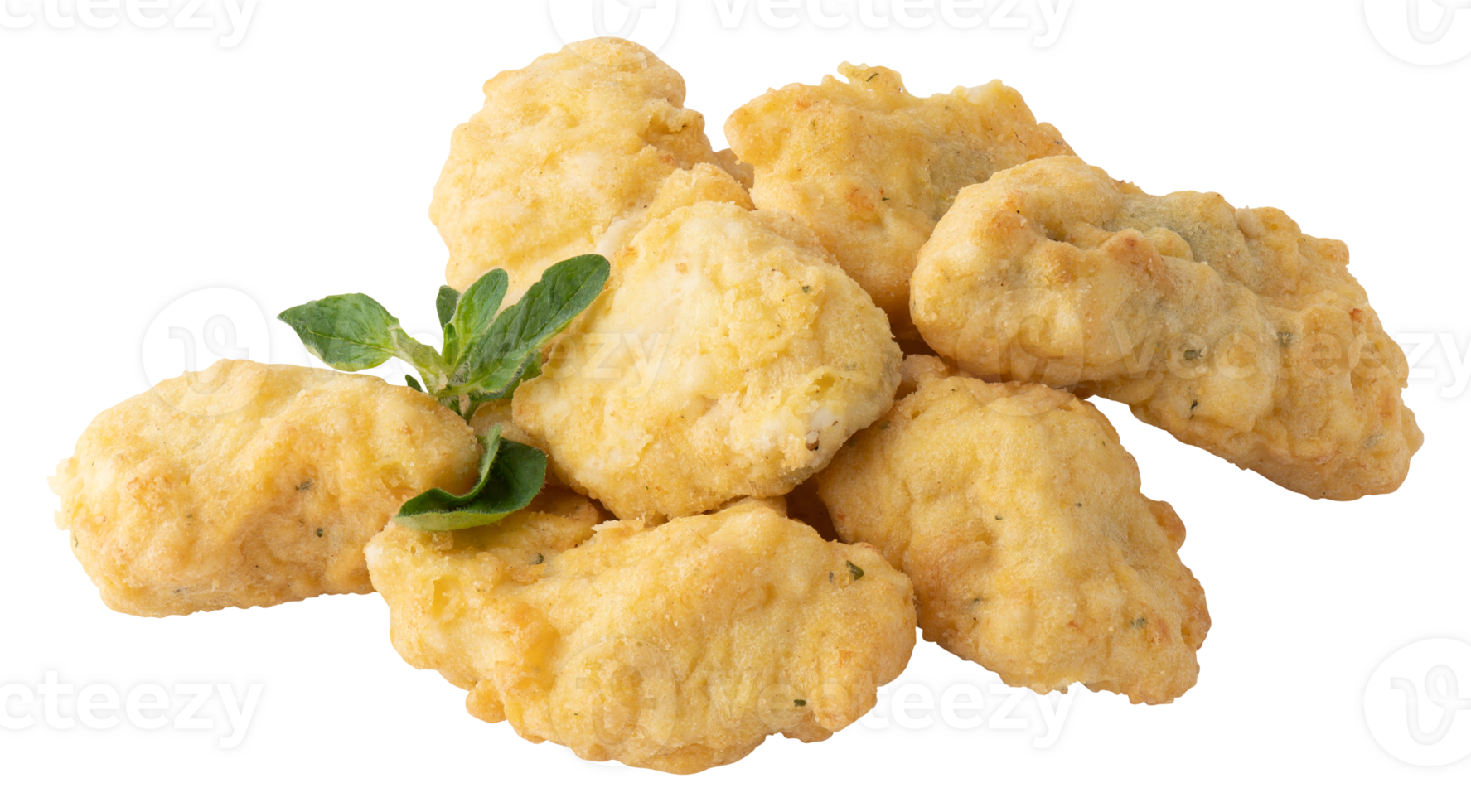 Fried Chicken Nuggets cut out isolated transparent background png