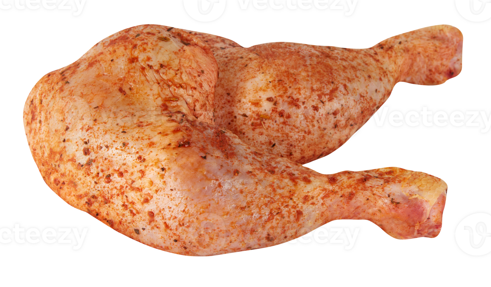 Baked fresh chicken thighs with sauce cut out isolated transparent background png