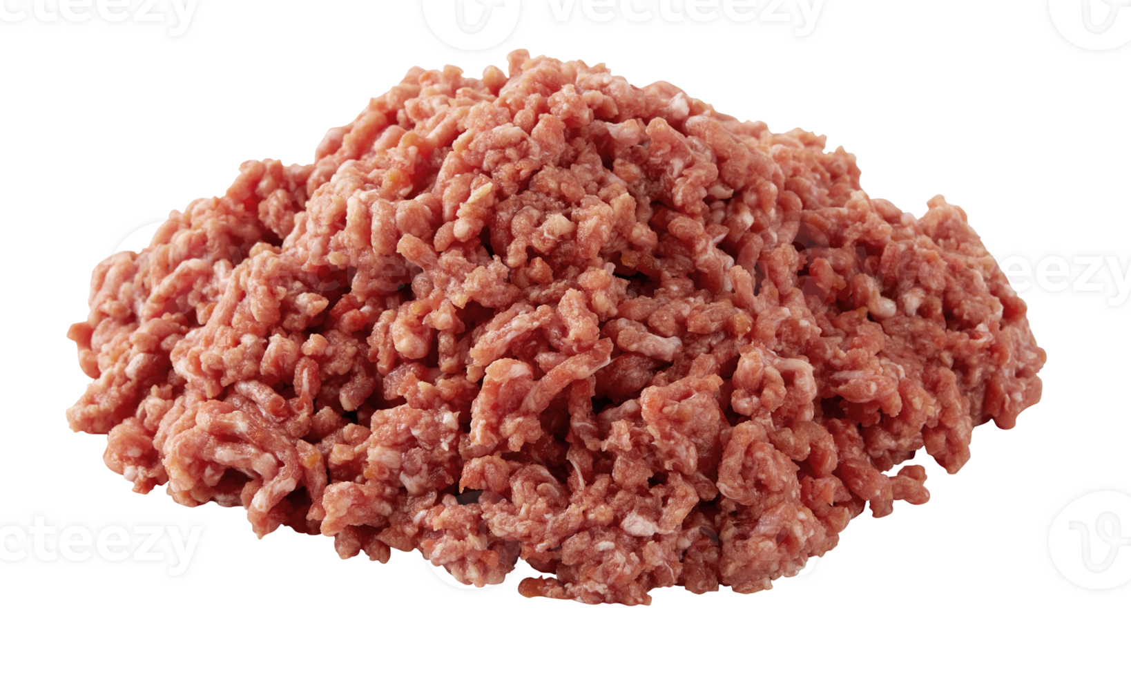 Pile of ground pork cut out isolated transparent background png