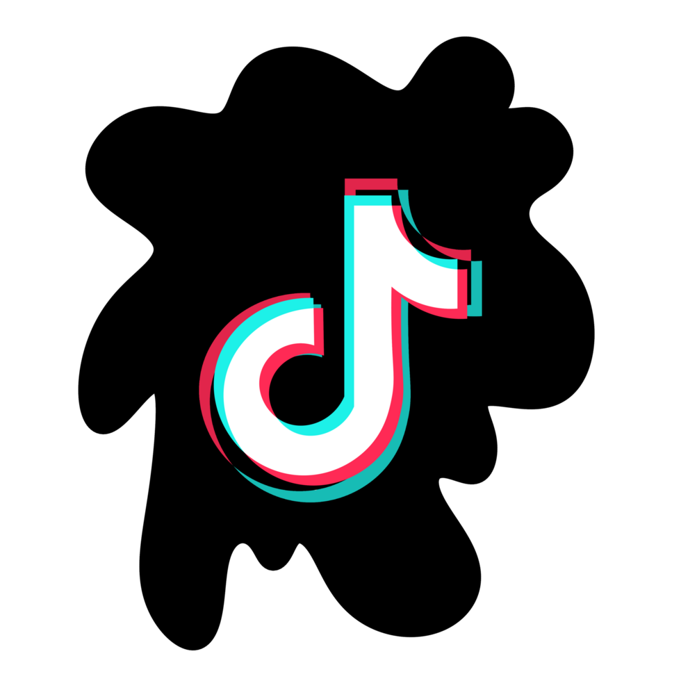 tiktok logo with a splash of paint png