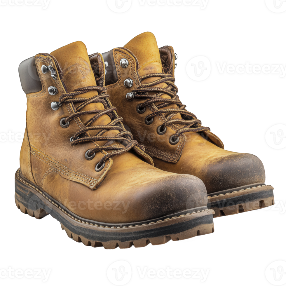 Durable Steel Toe Work Boots for Maximum Protection Isolated png
