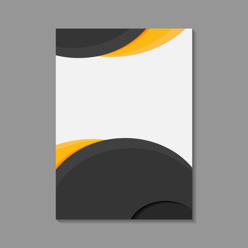 yellow and black abstract business cover design. vector