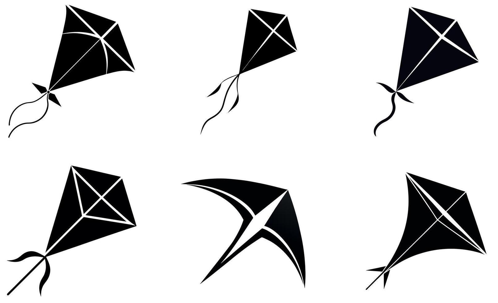 Simple Silhouette of a Diamond Kite vector