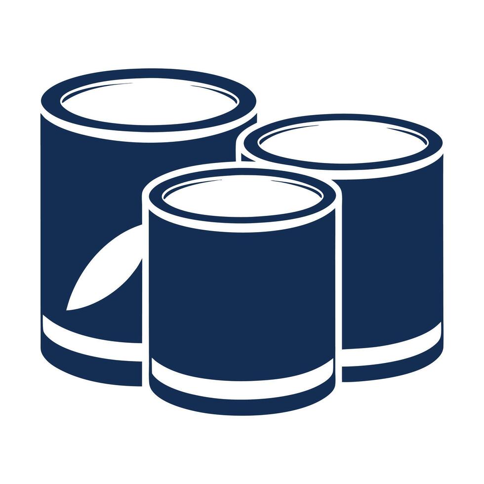 Tin cans logo icon design on a white background vector